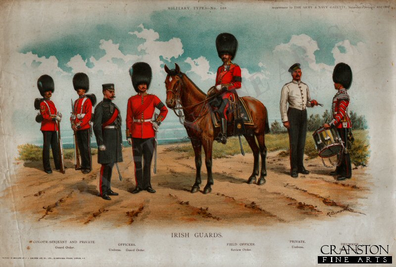 Irish Guards by Richard Simkin [Antique]