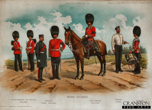 Irish Guards by Richard Simkin. [Postcard]