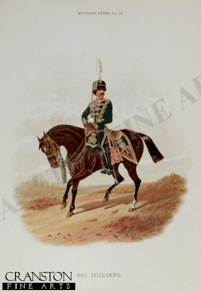 3rd Hussars by Richard Simkin [Antique]