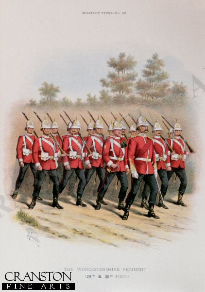 Worcestershire Regiment (29th and 36th Foot) by Richard Simkin [Antique]