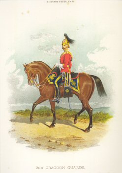 2nd Dragoon Guards by Richard Simkin.  [Antique]