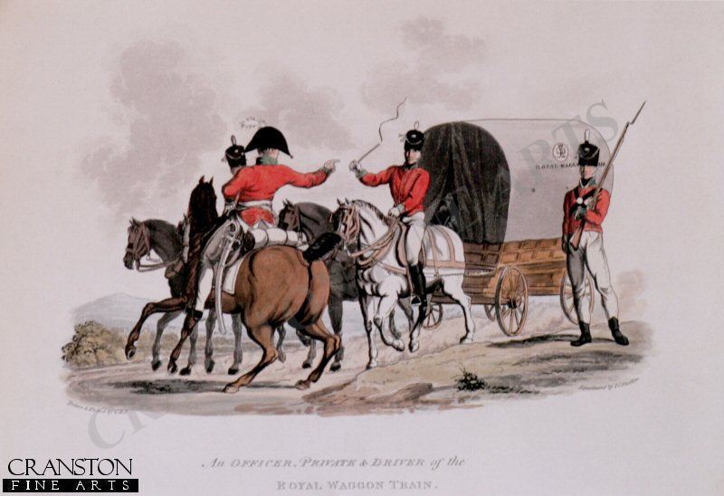 An Officer, Private and Driver of the Royal Waggon Train [Antique]