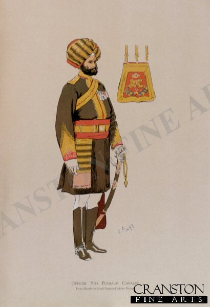5th Punjab Cavalry by John Charlton (1897) [Antique]