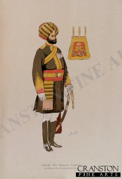 5th Punjab Cavalry by John Charlton (1897) [Antique]