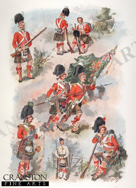 Uniforms of the Cameron Highlanders form 1796 - 1850 by Harry Payne. [Postcard]
