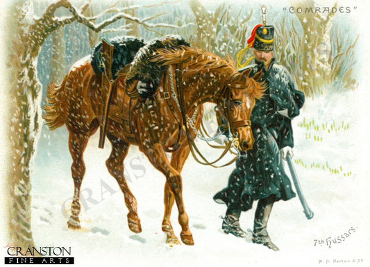Comrades - 7th (Queen&#39;s Own) Hussars by Harry Payne. [Postcard]