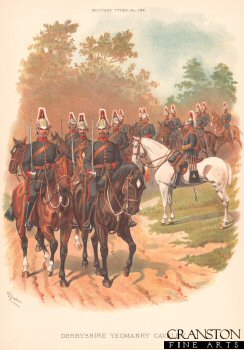 Derbyshire Yeomanry by Richard Simkin [Antique]