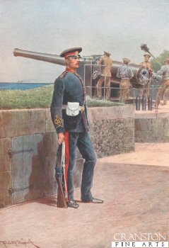 Royal Garrison Artillery by Richard Caton Woodville. [Antique]