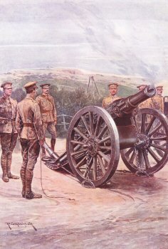 The Royal Artillery by Richard Caton Woodville. [Antique]