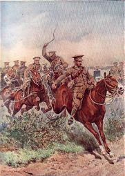 Royal Field Artillery by Richard Caton Woodville. [Antique]