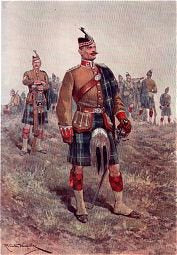Kings Liverpool Regiment, 10th Scottish Battalion by Richard Caton Woodville. [Antique]