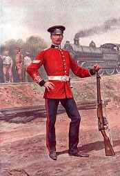 The Royal Engineers, Railway Battalion by Richard Caton Woodville [Antique]