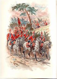 2nd Royal North British Dragoons on the Line of March 1743 by Harry Payne [Antique]