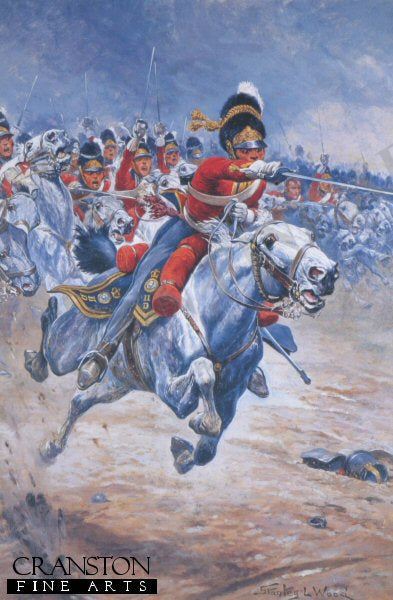 Charge of the Greys by Stanley Wood. [Print]