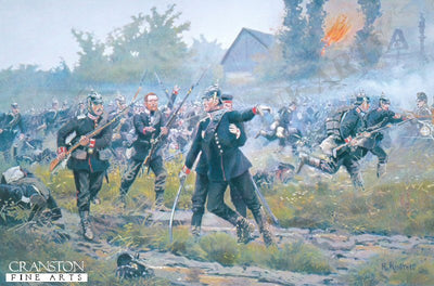 Prince Anton von Hohenzollern at Rosbertiz during the Austro-Prussian War, 3rd July 1866 by Richard Knotel. [print]