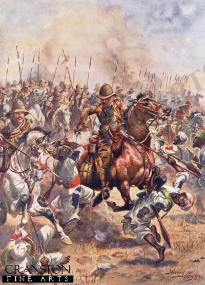 Charge of the 21st Lancers, Battle of Omdurman by Harry Payne. [Postcard]
