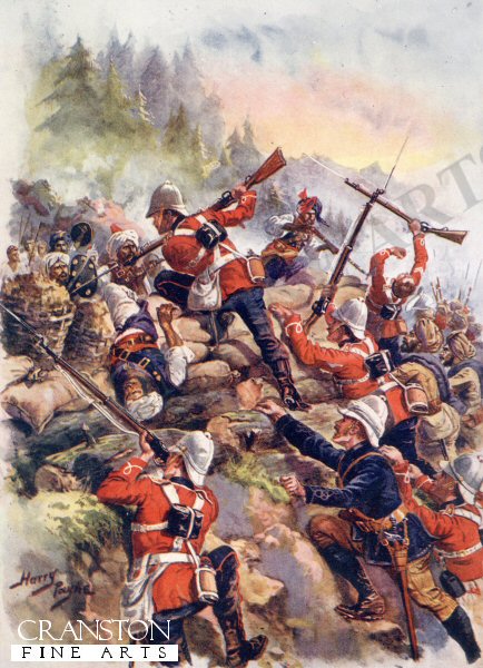 Storming the Heights, Peiwar Kotal by Harry Payne. [Postcard]