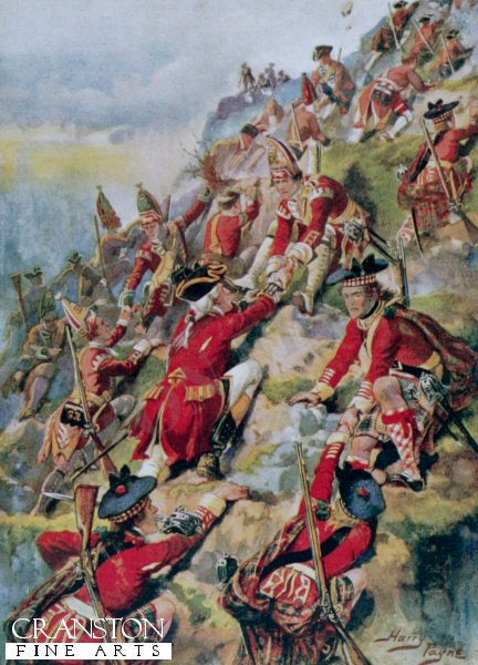 Scaling the Heights of Abraham, Battle of Quebec by Harry Payne. [Postcard]