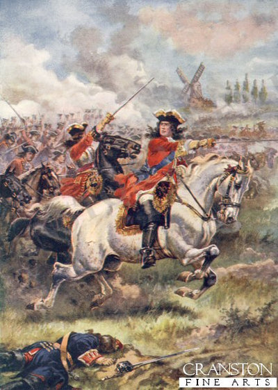 Marlborough Leading the Attack, Battle of Blenheim by Harry Payne. [print]
