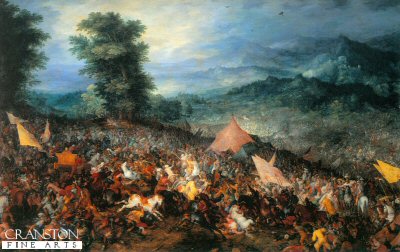 Battle of Gaugamela, 1st October 331BC by J Brueghel. [print]