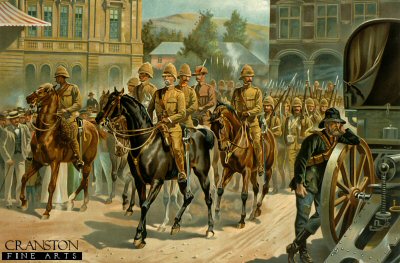 Lord Roberts Entry into Pretoria by Richard Caton Woodville. [Antique]