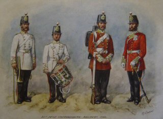 38th 1st Staffordshire Regiment 1856 by Richard Simkin. [Original Painting]