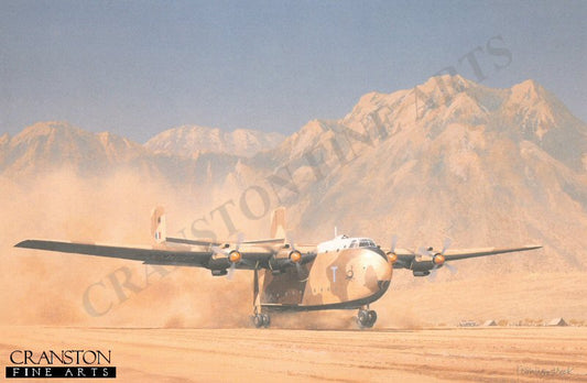 Blackburn Beverley C.Mk.1 XM108 of 84 Sqn RAF by Keith Woodcock. [Postcard]
